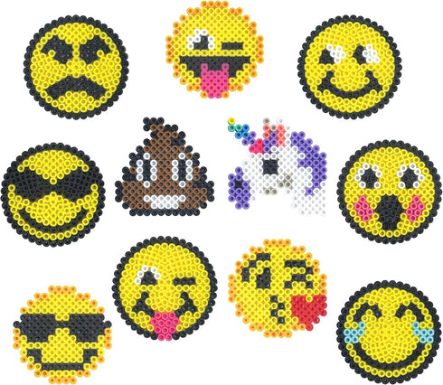 Perler Beads Emoji Bucket, 8500pc, Small, 6.5''L x 6.5''W x 6''H