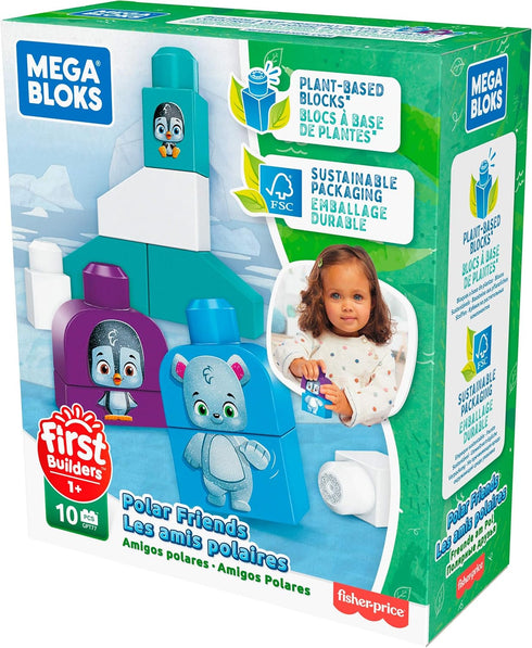 Mega Bloks Polar Friends Preschool Building Set, Plant-Based Blocks