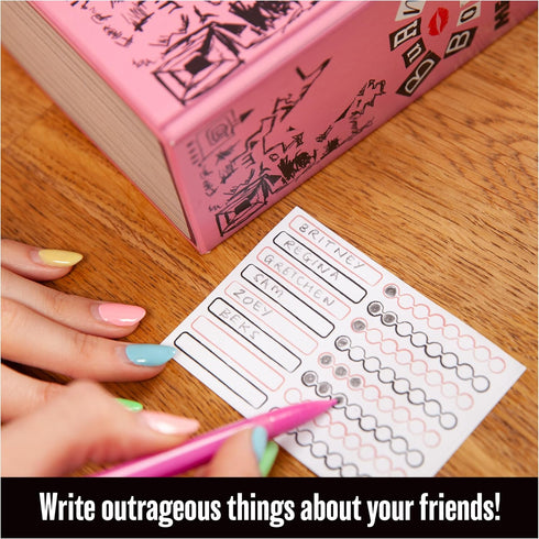 Mean Girls Burn Book Party Card Game, Family Game Based on the Comedy Movie for Ages 14+