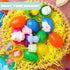 24 JOYIN Pcs Easter Prefilled Eggs with Mochi Squishy Toys, Kawaii Stress Reliever Squishy Toy for Easter Theme Egg