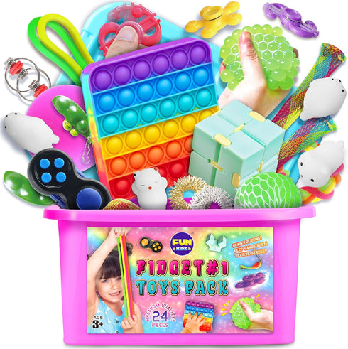 Fidget Box for Girls Boys, FunKidz Mystery Sensory Fidget Pack Toys for