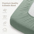 Comfy Cubs Large Muslin Crib Sheet and Baby Blanket Bundle - Green/White