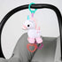 0 Bright Starts Unicorn Sparkle & Shine Plush Take-Along Stroller or Carrier Toy, Ages Month+, Pink