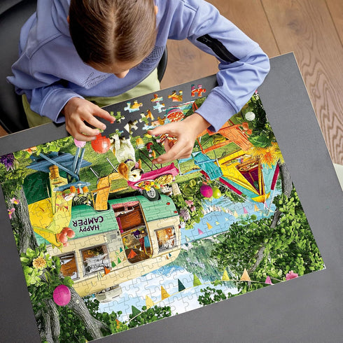 Nitktaia 300 8-10 10-12,Glossy Idea,20.5 15 Piece Puzzles for Adults,Lakeside Camping Puzzle for Adults Teens,Large