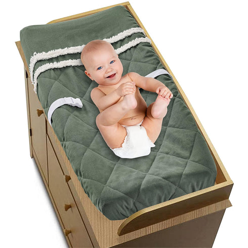 Sweet Jojo Designs Dark Green Boho Boy Girl Gender Neutral Baby Changing Pad Cover Infant Newborn Diaper Table Change
