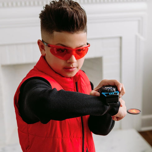 Space Blaster Playset for Kids – Ultimate Alien Combat Toy | 5 Piece Role Play Set | Light Up Wand, Glasses, Pretend Play Knife, Disk Shooter and Space Blaster – Sunny Days Entertainment