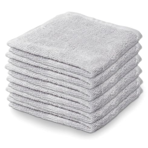 10"x10" Pack 6 Natemia Baby Washcloths - Soft Cotton Baby Towels - of Multipurpose Reusable Wipes for Infants
