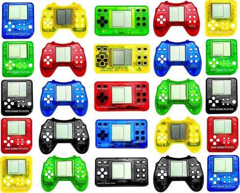 Video Game Party Favors - Keychain Birthday Gaming Gifts, Mini Game Console for Kids (12Pcs)