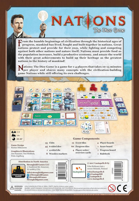 Stronghold Games Nations The Dice Game Board Games