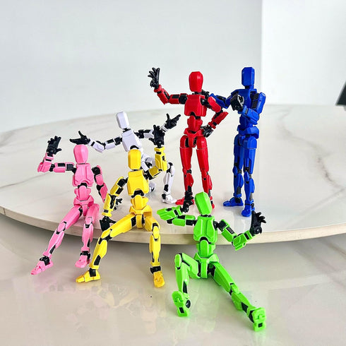 VZNYBL 6 Packs Titan13 Dummy 13 3D 13 (Assembly Completed) Action Figure, Printed Action Figure Toy Gifts for Kids