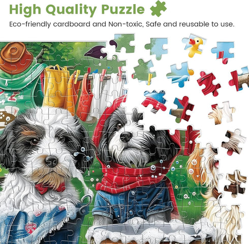 300 300 20.5 15 Piece Puzzles for Adults,Cute Dogs Jigsaw Puzzle for Adults Kids Seniors,Recycled Cardboard Dogs Large