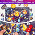 QUOKKA Wooden Puzzles for Kids Ages 4-6, 3 Educational Toddler Puzzles, USA, World, Space Maps, Gift for Boys and Girls