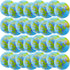 32 Pack 16 Inch Inflatable Globe Bulk, Blow up Beach Ball for Classroom Teaching and Pool Party
