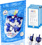 The Dreidel Company 25 Solid Blue & White Wooden Hand Painted Hanukkah Dreidels - Includes 3 Game Instruction Cards