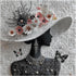 PICKFORU 1000 Impossible Puzzles for Adults Pieces, Floral Muse Puzzle Elegant Lady,Beauty Flower Woman Puzzle Black