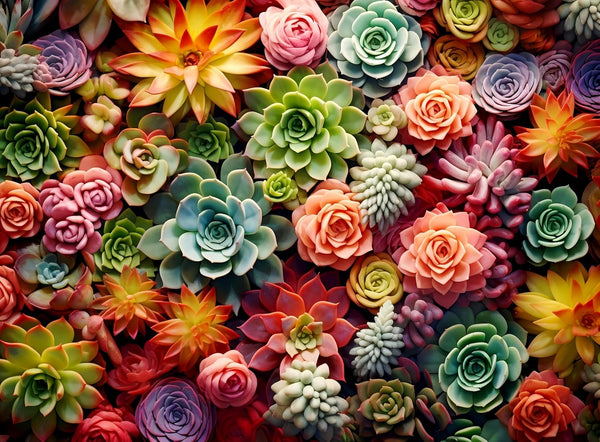 1000 Piece Puzzle for Adults - Succulent Plants Family Puzzle Gift (Succulent, 1000 pieces)