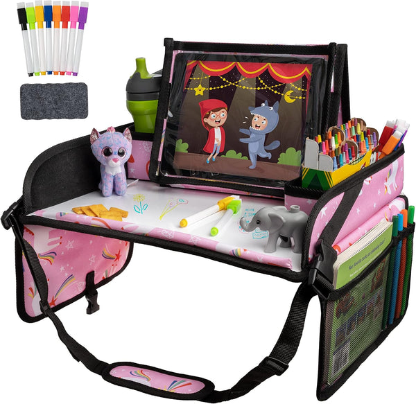 Lusso Gear Travel Car Seat Tray - Dry Erase Board & Secure