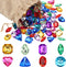Hicarer 100 Pieces Toy Gems, Pirate Treasure Jewels, Fake Acrylic Gems with Drawstring Bag for Party Decorations