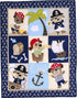 CribMATE Nursery Crib Quilts Cartoon Blue Bear Pirates Baby Girl Baby Boy Nursery