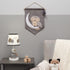 Gray Owl Canvas Nursery Banner - Adorable Wall Hanging