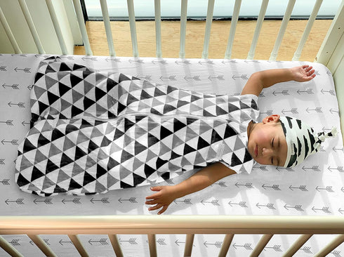 BaeBae Goods 4 Pack, Set, Premium Crib Sheets for Baby Boys and Girls, Soft and Breathable Jersey Knit Fitted Sheet
