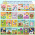 24 Pack 4-12 Set Kalysky Mini Coloring Books with Stackable Rainbow Crayons for Kids Ages | Birthday Party Favors