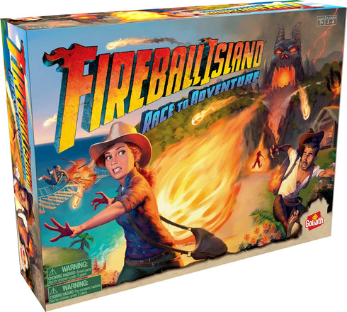 Goliath Fireball Island Board Game - Unique Game Board and Components for 2-4 Players Ages 7 and Up