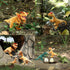 Set 20.5" 3-5 Dinosaur Stuffed Animal Family - Dilophosaurus Father with Baby Dinosaur Egg Plush Toys, Soft Stuffed