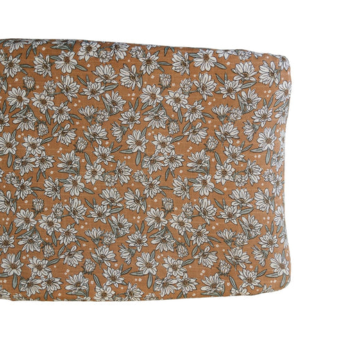 Mebie Baby Magnolia Changing Pad Cover, 100% Muslin Cotton for Baby Boy and Girl, Designer Nursery Decor