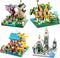 Four Seasons Flower House Botanical Collection, 4 Models Micro Mini Blocks Building Set for Kids and Adults