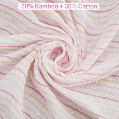 4-Pack 47 47 inches Viviland Muslin Swaddle Blankets, Swaddle Wrap for Boys and Girls, Breathable and Skin-Friendly