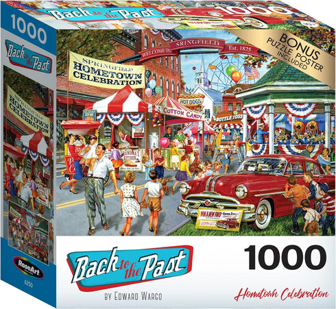 1000 RoseArt - Back to The Past - Hometown Celebration - Piece Jigsaw Puzzle for Adults
