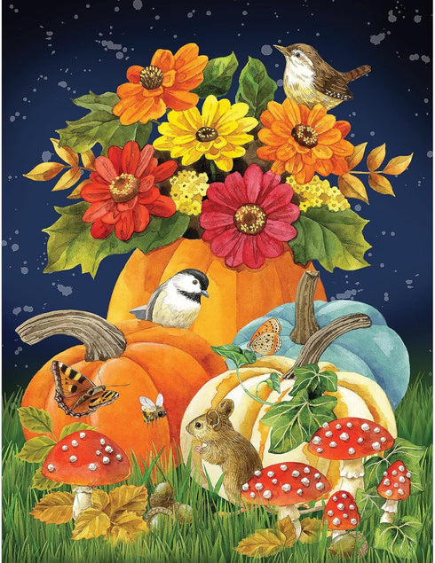 500 Piece Jigsaw Puzzle for Adults - Autumn Charm by Artist Jane Maday, 18" x 24"