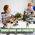 Set SYNCFUN Military Toy with Army Base, Vehicles, Action Figures & Weapon Accessories, Helicopter with Light & Sound