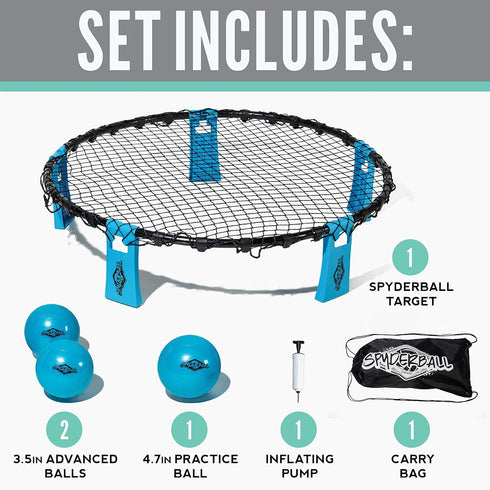 Franklin Sports Spyderball Game Set - Includes 3 Balls, Carrying Case, and Rules for Outdoors, Indoors, Yard, Lawn,