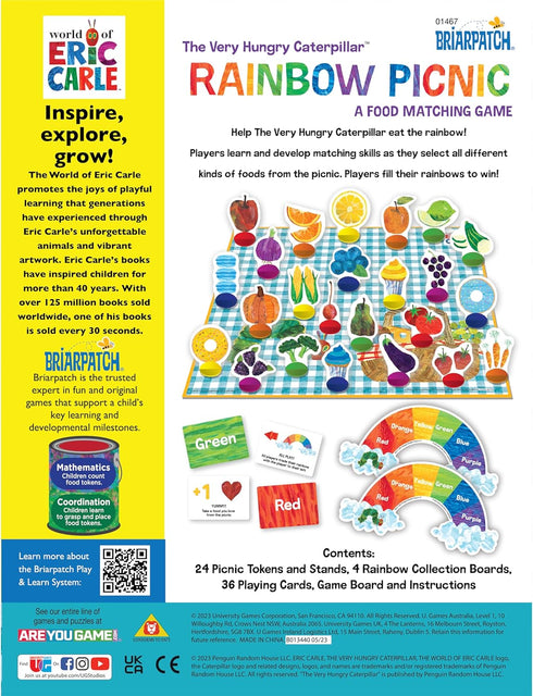 Briarpatch | The Very Hungry Caterpillar Rainbow Picnic Game for Ages 3+