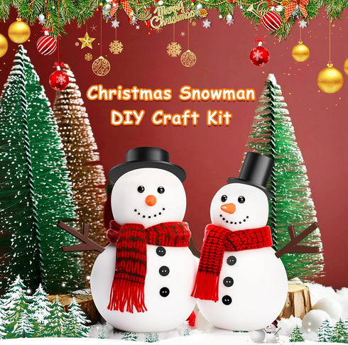 300 30 180 30 60 Outivity Pcs Snowman Crafts DIY Kits for Winter Kids, Classroom & Group Craft Supplies, Includes Mini