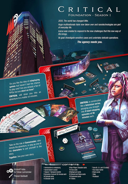 Critical: Foundation (Season 1) | Role Playing Game for Teens and Adults | Great for Game Night | RPG | 2 to 5 Players | 30 Minutes