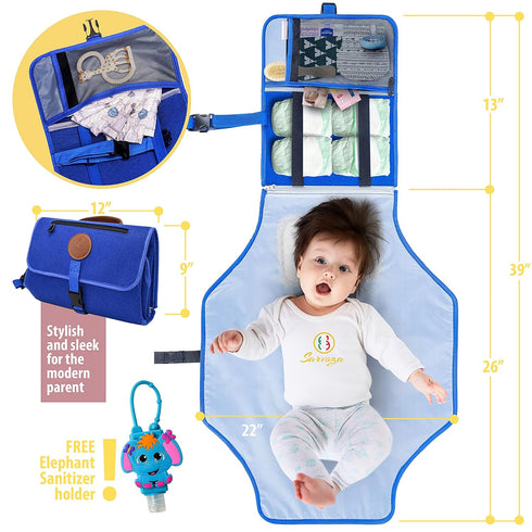 Portable Changing Pad for Baby - Diaper Changing Pad Portable - Waterproof, Foldable and Easy to Clean Travel Baby