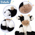 Hopearl 9'' Adorable Plush Cow Toy Floppy Dairy Cattle Soft Stuffed Animal Cute Birthday Gifts for Kids, Boys, Girls