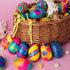 24 JOYIN PCS Easter Eggs Colorful and Squishy Toy, Slow Rising Stress Relief Fidget Toy Squeeze Easter Eggs, Basket
