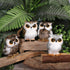 Mini Owl Plush Toy - 6 Pieces, 3.2 Inch Christmas Hanging Ornaments, Woodland Gray White