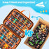 34 1:64 CURMIO Monster Trucks Carrying Case Compatible with Monster Jam, Monster Truck Bag Holding Scale Toy Cars