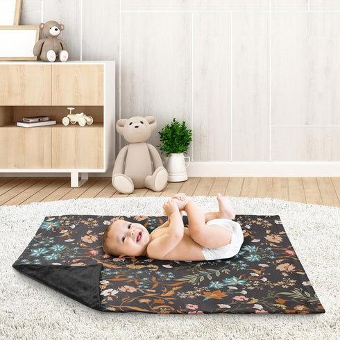 Sweet Jojo Designs Boho Wildflower Vintage Floral Girl Soft Baby Blanket Receiving Security Stroller Swaddle Toddler