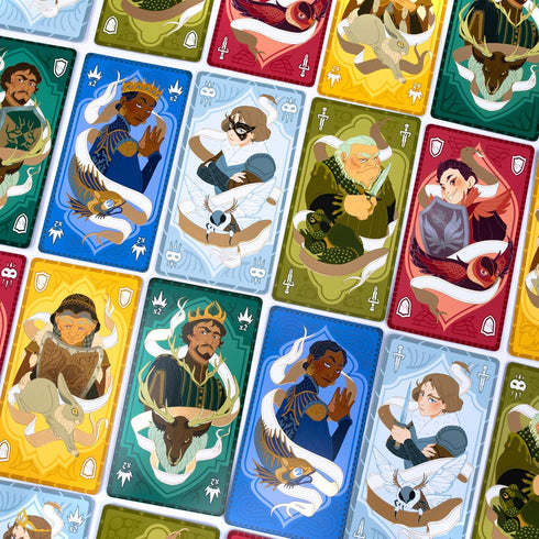 8+, 2-5 20-30 Courtisans Card Game - Navigate Intrigue and Influence at The Queen's Banquet! Strategy Game, Fun Family