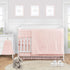 Sweet Jojo Designs Pink Boho Bohemian Girl Baby Nursery Crib Bed Skirt Dust Ruffle - Solid Color Blush Shabby Chic