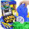 Carolart Pirate Stretchy Cloud Sand,Blue & Green & Yellow Play Sand,Treasure Chest