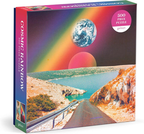 Galison Cosmic Rainbow – Nidera 500 Piece Puzzle Featuring Other Worldly Combinations of Earth, Sea, and Cosmos
