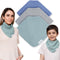 Bandana Bibs with 3 Waterproof Lining Organic Cotton Drool Bibs for Adults