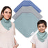 Bandana Bibs with 3 Waterproof Lining Organic Cotton Drool Bibs for Adults
